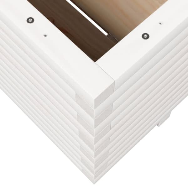 vidaXL plantekasse 100x100x49,5 cm massivt fyrretræ hvid