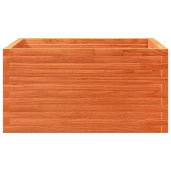 vidaXL plantekasse 90x90x46 cm massivt fyrretræ gyldenbrun