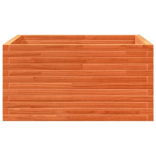 vidaXL plantekasse 90x90x46 cm massivt fyrretræ gyldenbrun