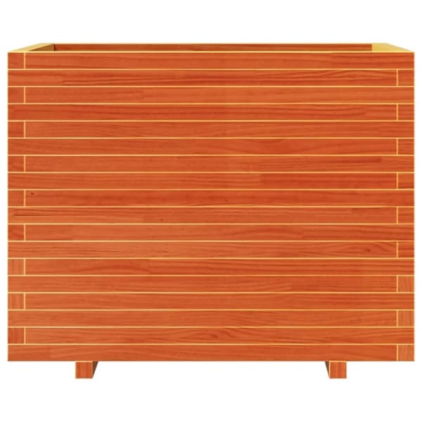 vidaXL Plantekasse voksbrun 90x60x72 cm heltre furu