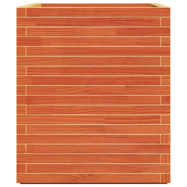 vidaXL Plantekasse voksbrun 90x60x72 cm heltre furu
