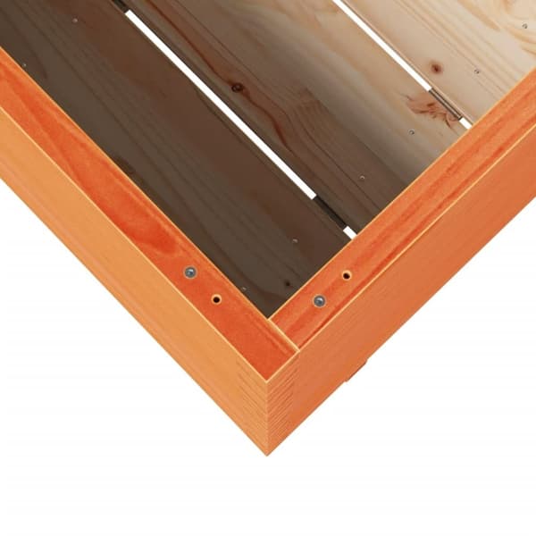 vidaXL Plantekasse voksbrun 90x60x72 cm heltre furu
