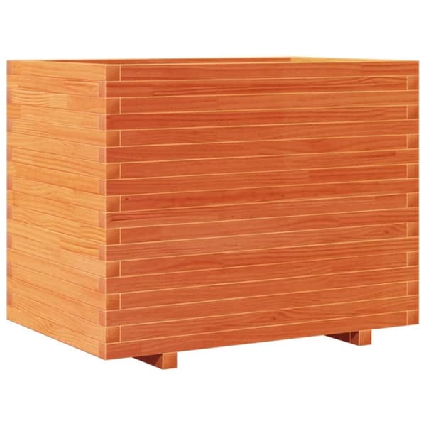 vidaXL Plantekasse voksbrun 90x60x72 cm heltre furu