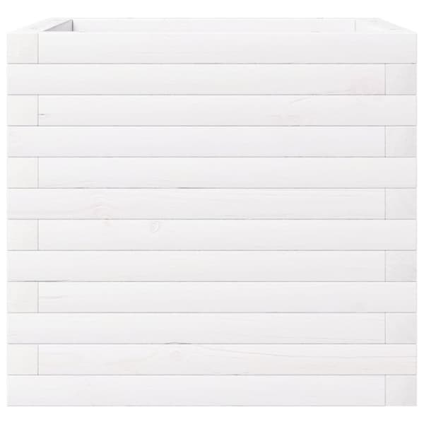 vidaXL Plantekasse hvit 50x50x46 cm heltre furu