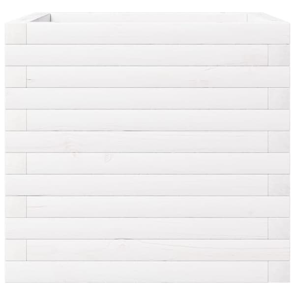 vidaXL Plantekasse hvit 50x50x46 cm heltre furu