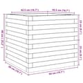Miniatyrbilde 9 av 10: vidaXL Plantekasse hvit 50x50x46 cm heltre furu