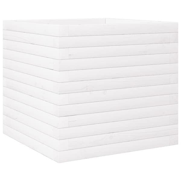 vidaXL Plantekasse hvit 50x50x46 cm heltre furu