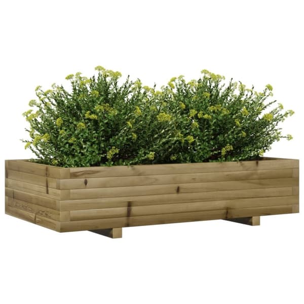 vidaXL Odlingslåda 110x60x26,5 cm impregnerat furu
