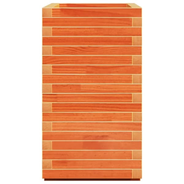 vidaXL Plantekasse voksbrun 70x40x72 cm heltre furu
