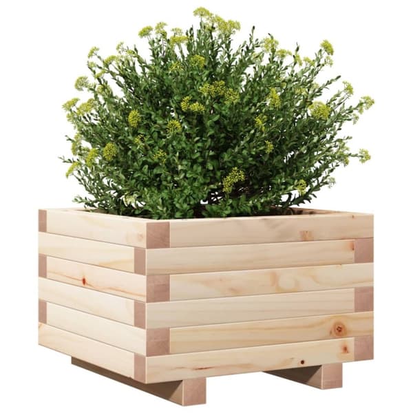 vidaXL plantekasse 40x40x26,5 cm massivt fyrretræ