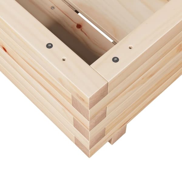 vidaXL plantekasse 40x40x26,5 cm massivt fyrretræ