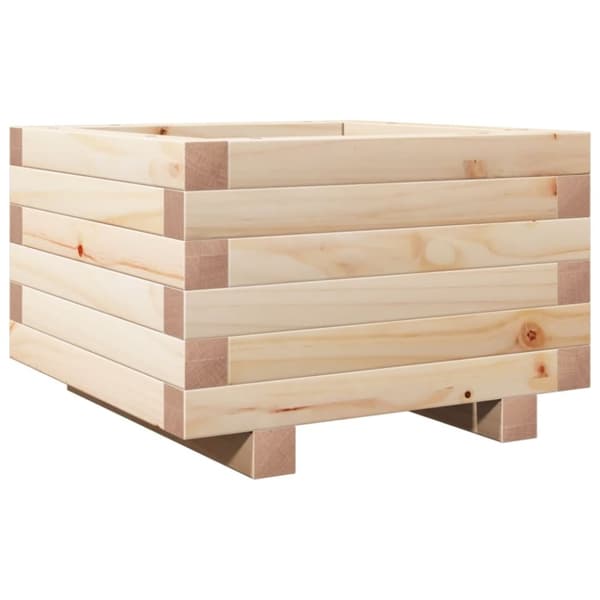 vidaXL plantekasse 40x40x26,5 cm massivt fyrretræ