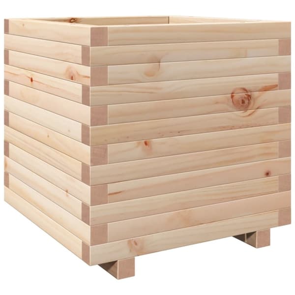 vidaXL Odlingslåda 50x50x49,5 cm massivt furuträ