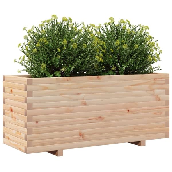 vidaXL Odlingslåda 110x40x49,5 cm massivt furuträ
