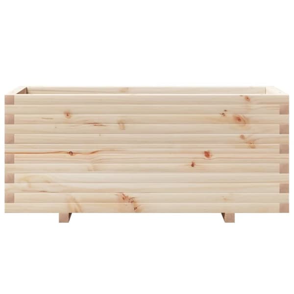 vidaXL Odlingslåda 110x40x49,5 cm massivt furuträ