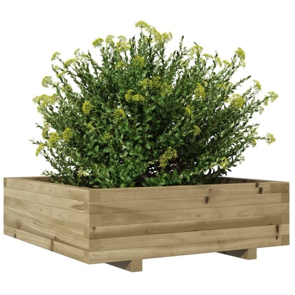 vidaXL Plantekasse 80x80x26,5 cm impregnert furu