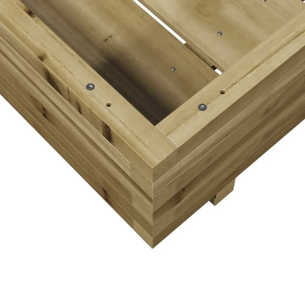 vidaXL Plantekasse 80x80x26,5 cm impregnert furu