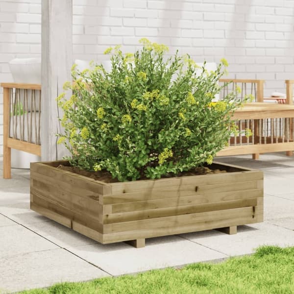 vidaXL Plantekasse 80x80x26,5 cm impregnert furu