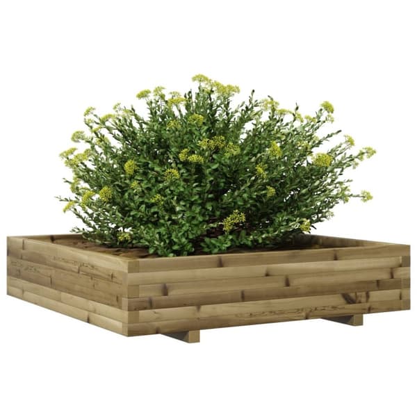 vidaXL Plantekasse 110x110x26,5 cm impregnert furu