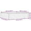 Miniatyrbilde 9 av 10: vidaXL Plantekasse 110x110x26,5 cm impregnert furu
