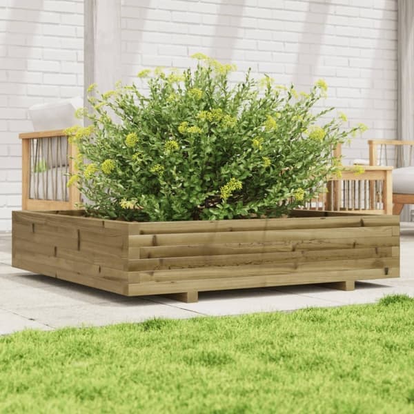 vidaXL Plantekasse 110x110x26,5 cm impregnert furu