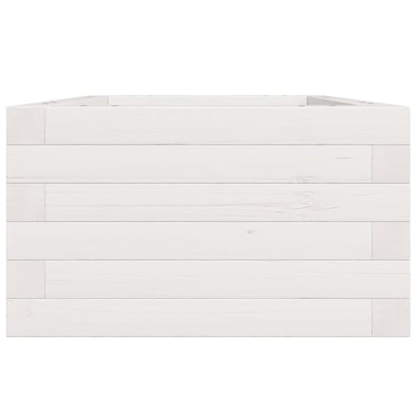 vidaXL Hageplantekasse hvit 40x40x23 cm heltre furu