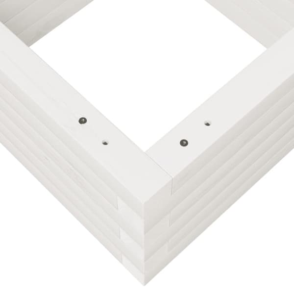 vidaXL Hageplantekasse hvit 40x40x23 cm heltre furu