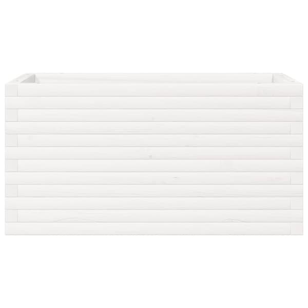 vidaXL Plantekasse hvit 90x40x45,5 cm heltre furu