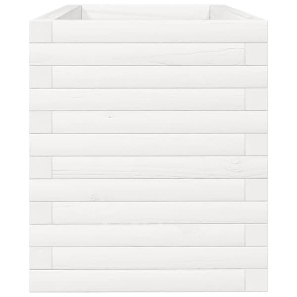 vidaXL Plantekasse hvit 90x40x45,5 cm heltre furu