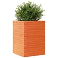 Miniatyrbilde 5 av 11: vidaXL Plantekasse voksbrun 50x50x68,5 cm heltre furu