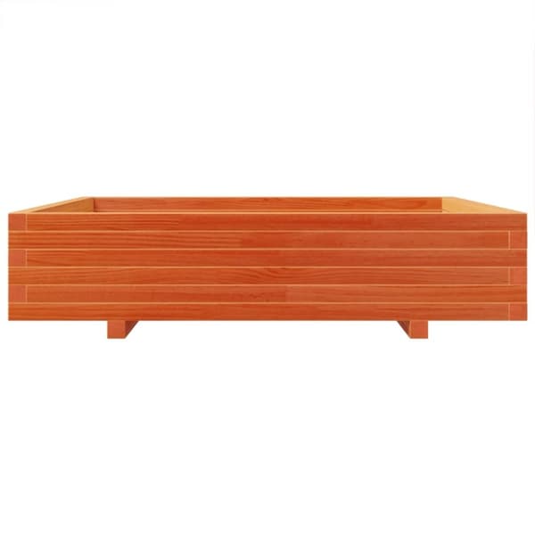 vidaXL Odlingslåda vaxbrun 110x110x26,5 cm massiv furu