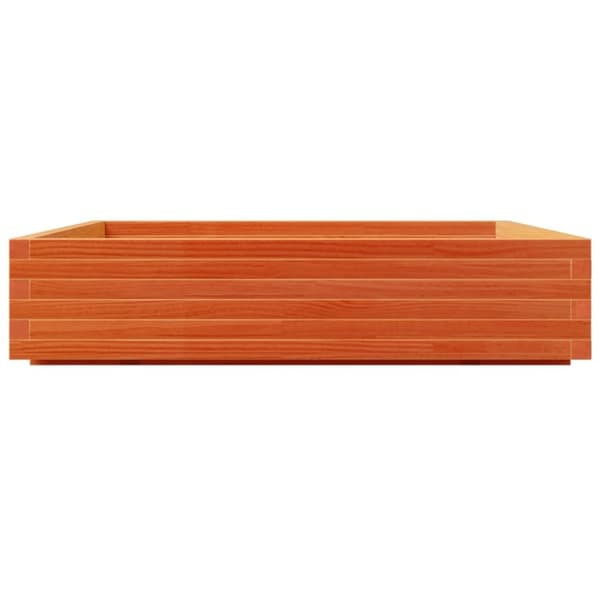 vidaXL Odlingslåda vaxbrun 110x110x26,5 cm massiv furu