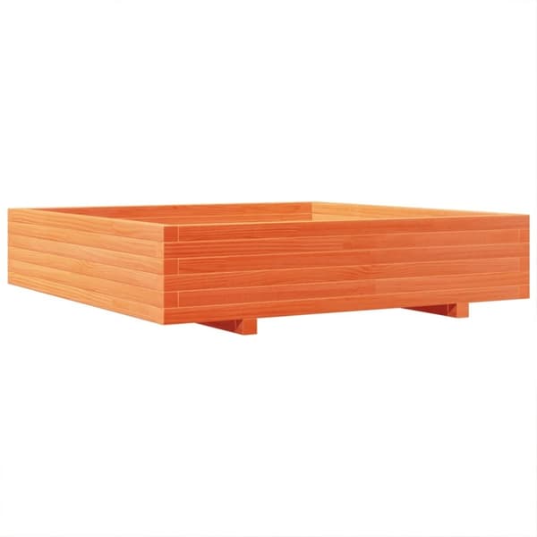 vidaXL Odlingslåda vaxbrun 110x110x26,5 cm massiv furu