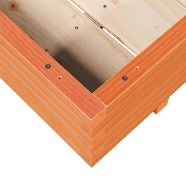 vidaXL Odlingslåda vaxbrun 110x110x26,5 cm massiv furu