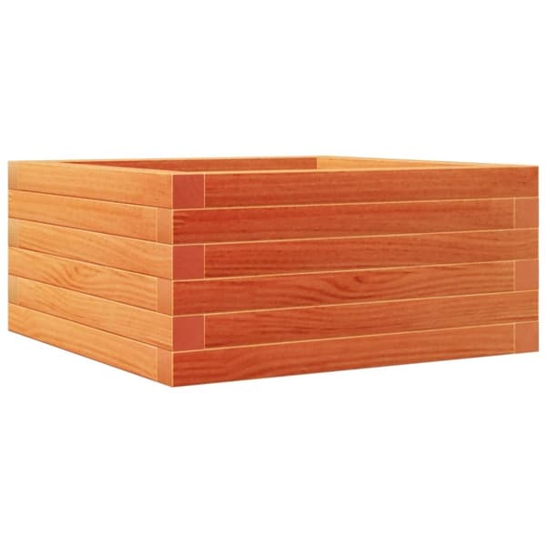 vidaXL plantekasse 50x50x23 cm massivt fyrretræ gyldenbrun