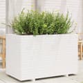 Miniatyrbilde 2 av 11: vidaXL Plantekasse hvit 110x60x72 cm heltre furu