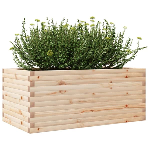 vidaXL plantekasse 110x60x45,5 cm massivt fyrretræ