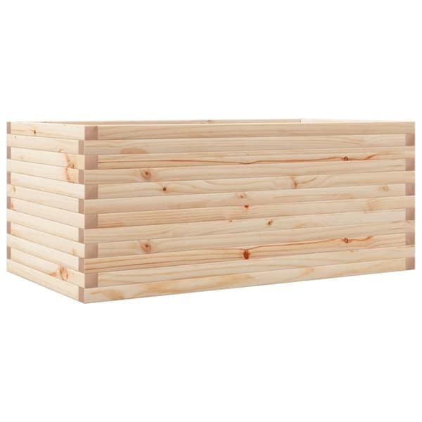 vidaXL plantekasse 110x60x45,5 cm massivt fyrretræ
