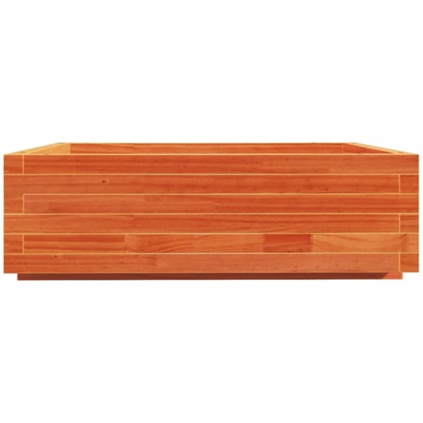 vidaXL plantekasse 80x80x26,5 cm massivt fyrretræ gyldenbrun