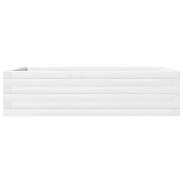 vidaXL plantekasse 90x60x23 cm massivt fyrretræ hvid