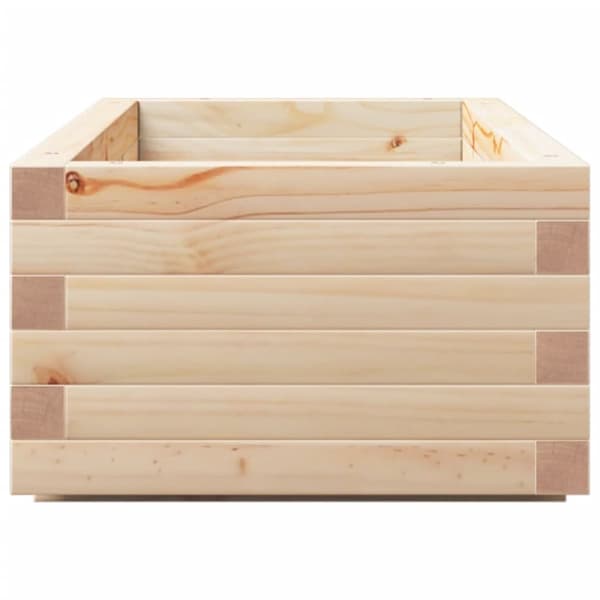 vidaXL plantekasse 110x40x26,5 cm massivt fyrretræ