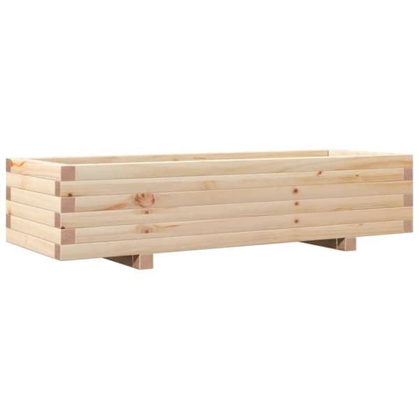vidaXL plantekasse 110x40x26,5 cm massivt fyrretræ