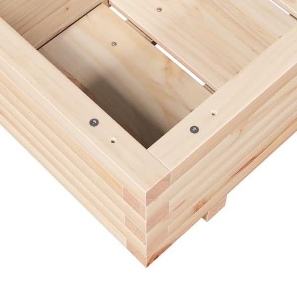 vidaXL plantekasse 110x40x26,5 cm massivt fyrretræ