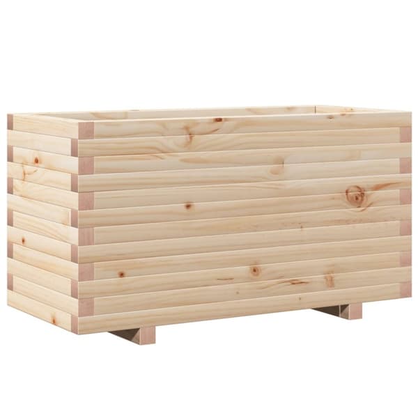 vidaXL plantekasse 90x40x49,5 cm massivt fyrretræ