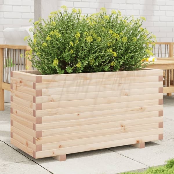 vidaXL plantekasse 90x40x49,5 cm massivt fyrretræ