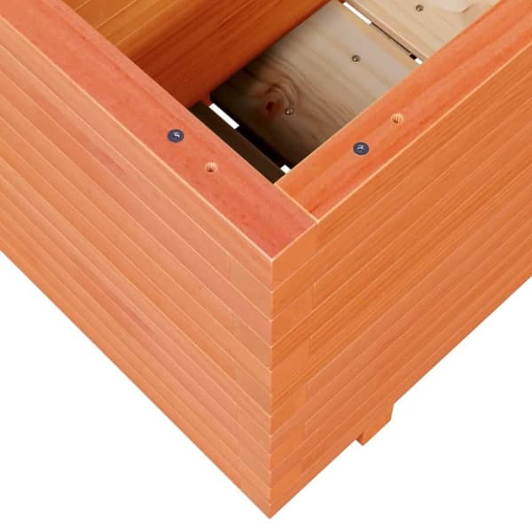 vidaXL plantekasse 110x40x49,5 cm massivt fyrretræ gyldenbrun