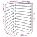 Pikkukuva 11 / 11: vidaXL Puutarhakukkalaatikko valkoinen 50x50x72,5 cm täysi mänty