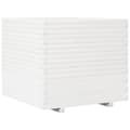 Miniatyrbilde 3 av 11: vidaXL Plantekasse hvit 80x80x72 cm heltre furu