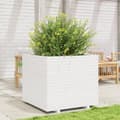 Miniatyrbilde 4 av 11: vidaXL Plantekasse hvit 80x80x72 cm heltre furu