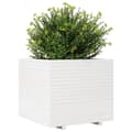 Miniatyrbilde 5 av 11: vidaXL Plantekasse hvit 80x80x72 cm heltre furu